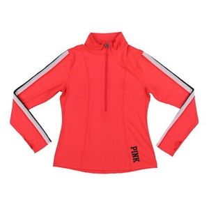 VS Pink Ultimate Half Zip Athletic Fitted Pullover